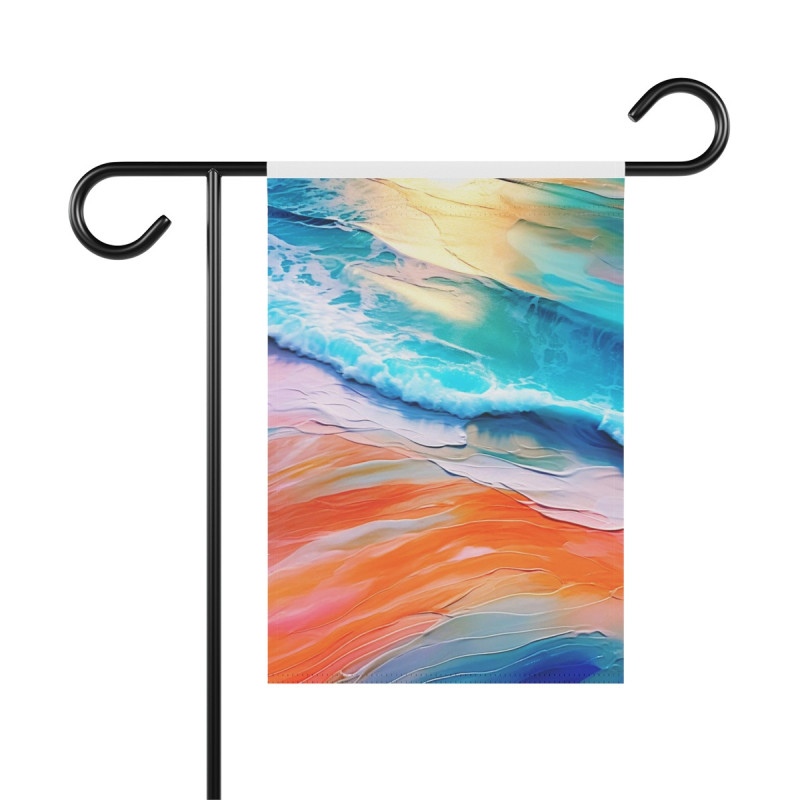 Colors of Summer Abstract Art Design Garden & House Flag Banner