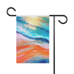 Colors of Summer Abstract Art Design Garden & House Flag Banner