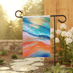 Colors of Summer Abstract Art Design Garden & House Flag Banner