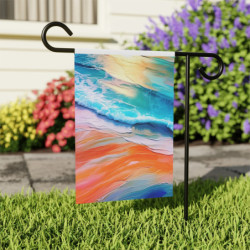 Colors of Summer Abstract Art Design Garden & House Flag Banner