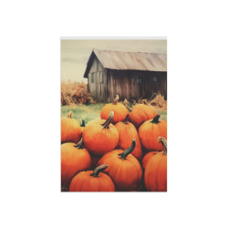 Fall Pumpkins and A Country Barn Garden & House Flag Banner