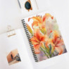 Watercolor Daylilies Spiral Notebook  - Ruled Line, 8" x 6"