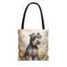 Cute Schnauzer Puppy Tote Bag