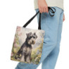 Cute Schnauzer Puppy Tote Bag