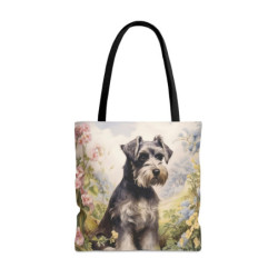 Cute Schnauzer Puppy Tote Bag