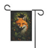 Fox Surrounded By Leaves Design Garden & House Flag Banner