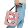 A Cute Kawaii Owl Wearing A Scarf And A Beanie Tote Bag