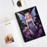 Purple Themed Fairy Artwork - Spiral Notebook - Ruled Line, 8" x 6"