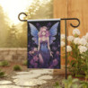 Purple Themed Fairy Artwork - Design Garden & House Flag Banner