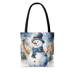 Snowman in Winter Christmas - Tote Bag