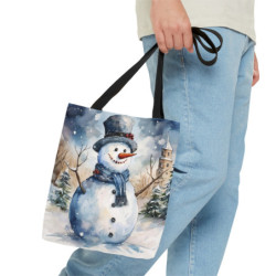 Snowman in Winter Christmas - Tote Bag