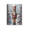 Christmas Nutcracker Soldier In The Snow - Spiral Notebook - Ruled Line, 8" x 6"