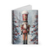 Christmas Nutcracker Soldier In The Snow - Spiral Notebook - Ruled Line, 8" x 6"