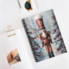 Christmas Nutcracker Soldier In The Snow - Spiral Notebook - Ruled Line, 8" x 6"