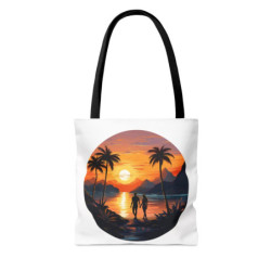 Beach Sunset Scenery - Tote Bag
