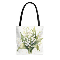 Lily of the Valley White Flowers - Tote Bag