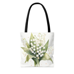 Lily of the Valley White Flowers - Tote Bag