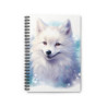 Adorable Arctic Fox - Spiral Notebook - Ruled Line, 8" x 6"