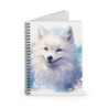 Adorable Arctic Fox - Spiral Notebook - Ruled Line, 8" x 6"