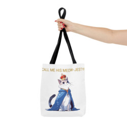 Call Me His Meow-Jesty! Cat - Tote Bag