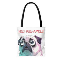 Holy Pug-amole! Dog - Tote Bag