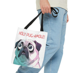 Holy Pug-amole! Dog - Tote Bag