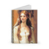 "Damsel Marian Touched By Integrity" Pre Raphaelite Inspired Medieval Maiden Spiral Notebook - Ruled Line, 8" x 6"