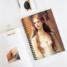 "Damsel Marian Touched By Integrity" Pre Raphaelite Inspired Medieval Maiden Spiral Notebook - Ruled Line, 8" x 6"