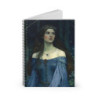 "Damsel Elaine Touched By Love" Pre Raphaelite Inspired Medieval Maiden Spiral Notebook - Ruled Line, 8" x 6"