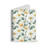 Daisy Pattern Spiral Notebook - Ruled Line, 8" x 6"