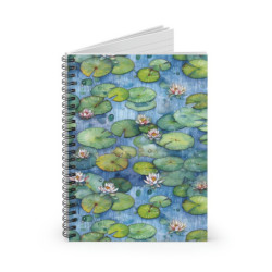 Lily Pad Pond Spiral Notebook - Ruled Line, 8" x 6"