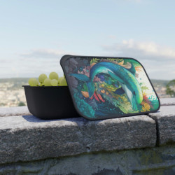 'Orange You Glad To Be A Dolphin?" Eco-Friendly Bento Box with Band and Utensils