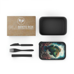 Parrotfish Aquatic Design Eco-Friendly Bento Box with Band and Utensils