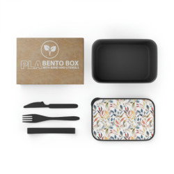 Fall Leaves Eco-Friendly Bento Box with Band and Utensils