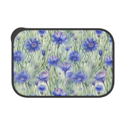 Blue Cornflowers Design Eco-Friendly Bento Box with Band and Utensils