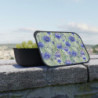 Blue Cornflowers Design Eco-Friendly Bento Box with Band and Utensils