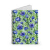 Blue Cornflowers Spiral Notebook - Ruled Line, 8" x 6"