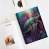 Sea Turtle Aquatic Design Spiral Notebook - Ruled Line, 8" x 6"