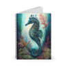 Seahorse Surrounded By Aquatic Foliage Spiral Notebook - Ruled Line, 8" x 6"