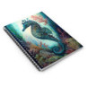 Seahorse Surrounded By Aquatic Foliage Spiral Notebook - Ruled Line, 8" x 6"