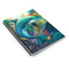 'Orange You Glad To Be A Dolphin?" With Aquatic Foliage Spiral Notebook - Ruled Line, 8" x 6"