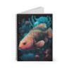 Coral Grouper Surrounded By Aquatic Foliage Spiral Notebook - Ruled Line, 8" x 6"