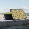 Sunflower Tiled Pattern Eco-Friendly Bento Box with Band and Utensils