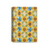 Tiled Sunflower Pattern Spiral Notebook - Ruled Line, 8" x 6"