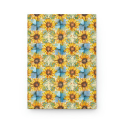 Tiled Sunflower Hardcover Journal, Matte,  8" x 5.7"