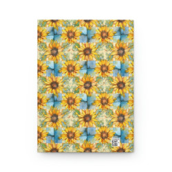 Tiled Sunflower Hardcover Journal, Matte,  8" x 5.7"