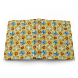 Tiled Sunflower Hardcover Journal, Matte,  8" x 5.7"