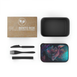 Lionfish Aquatic Design Eco-Friendly Bento Box with Band and Utensils