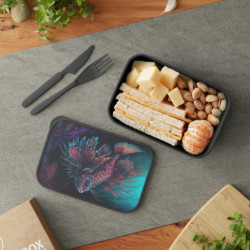 Lionfish Aquatic Design Eco-Friendly Bento Box with Band and Utensils