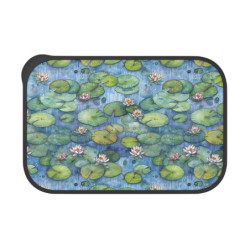 Water Lily Pond Eco-Friendly Bento Box with Band and Utensils